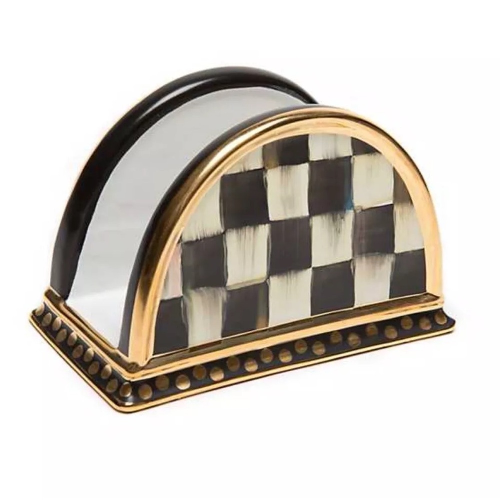 Mackenzie Childs Ceramic Napkin Holder